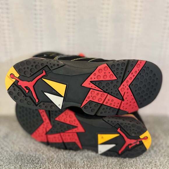 Jordan Boy's Air 7 Retro BG Black/Citrus/Varsity Red - Picture 7 of 10